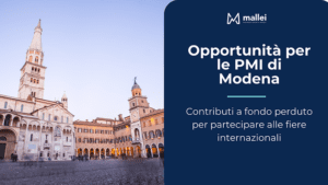 finanziamento pmi fiere internazionali 2023 modena regione emilia-romagna commercio estero export